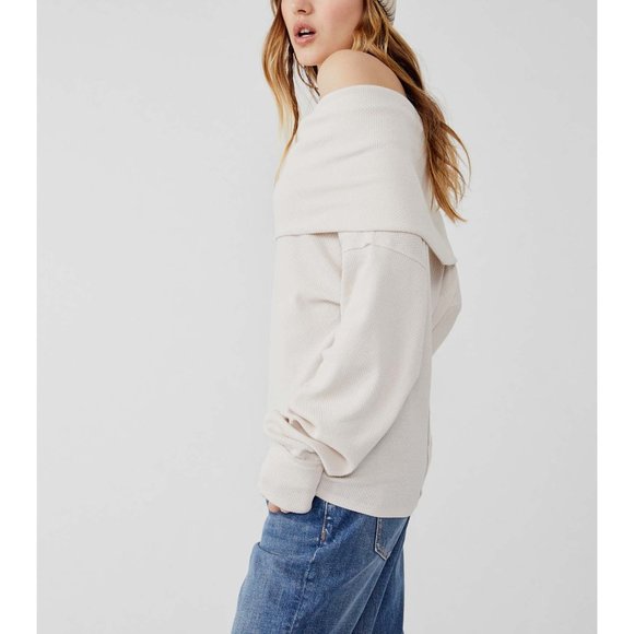 🎉LAST CHANCE🎉 FREE PEOPLE Hazy Heart Thermal / Champagne Dream - Picture 2 of 7